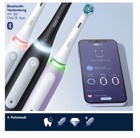 Oral-B Elektrische Zahnbürste - iO Series 4 + Reiseetui - Matt Black