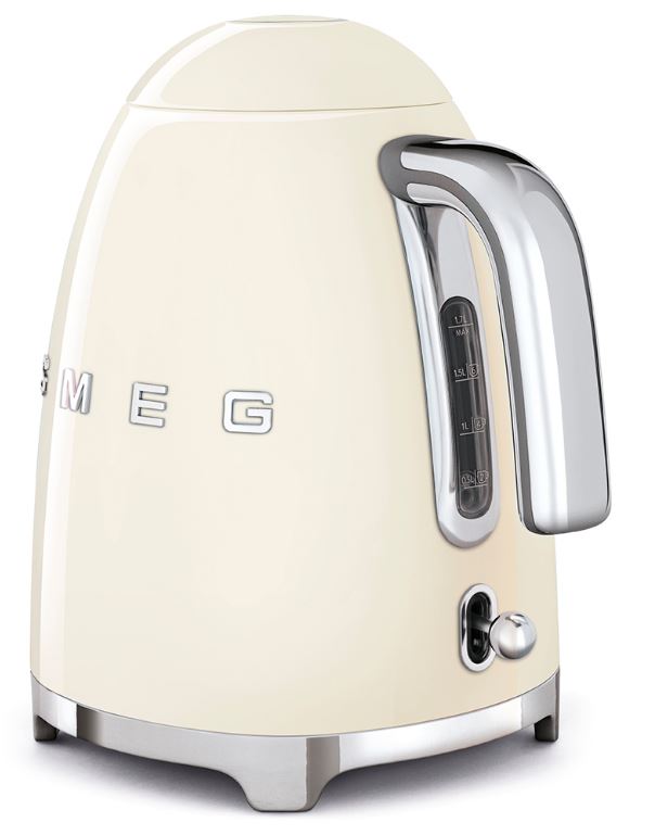 Smeg KLF03CREU Wasserkocher Retro 50, Creme