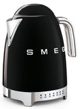 SMEG Wasserkocher 50er Retro KLF04BLEU, schwarz, 7 Temperturstufen