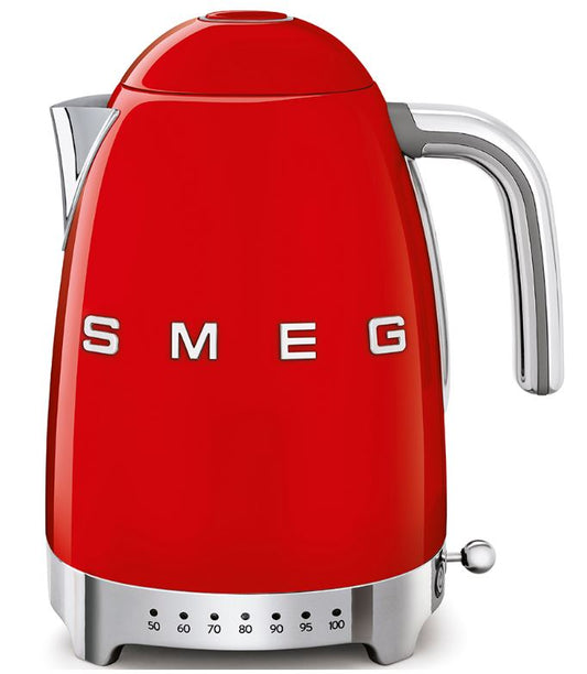 SMEG Wasserkocher 50er Retro KLF04RDEU, rot, 7 Temperturstufen