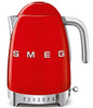 SMEG Wasserkocher 50er Retro KLF04RDEU, rot, 7 Temperturstufen