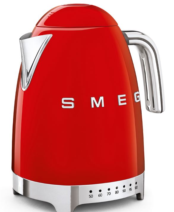 SMEG Wasserkocher 50er Retro KLF04RDEU, rot, 7 Temperturstufen