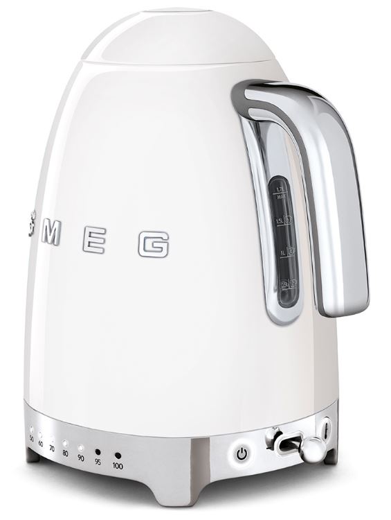 SMEG Wasserkocher 50er Retro KLF04WHEU, weiss, 7 Temperaturstufen