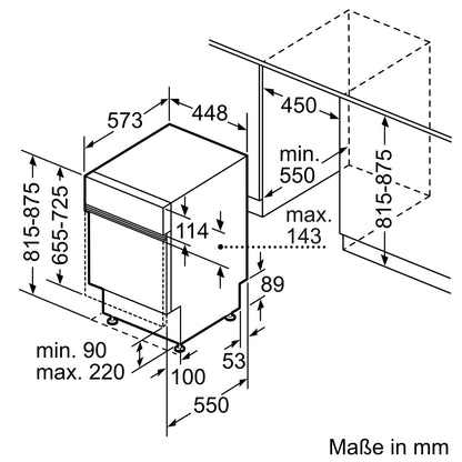 Siemens Geschirrspüler integrier. IQ300, 45cm, SR53ES28KE