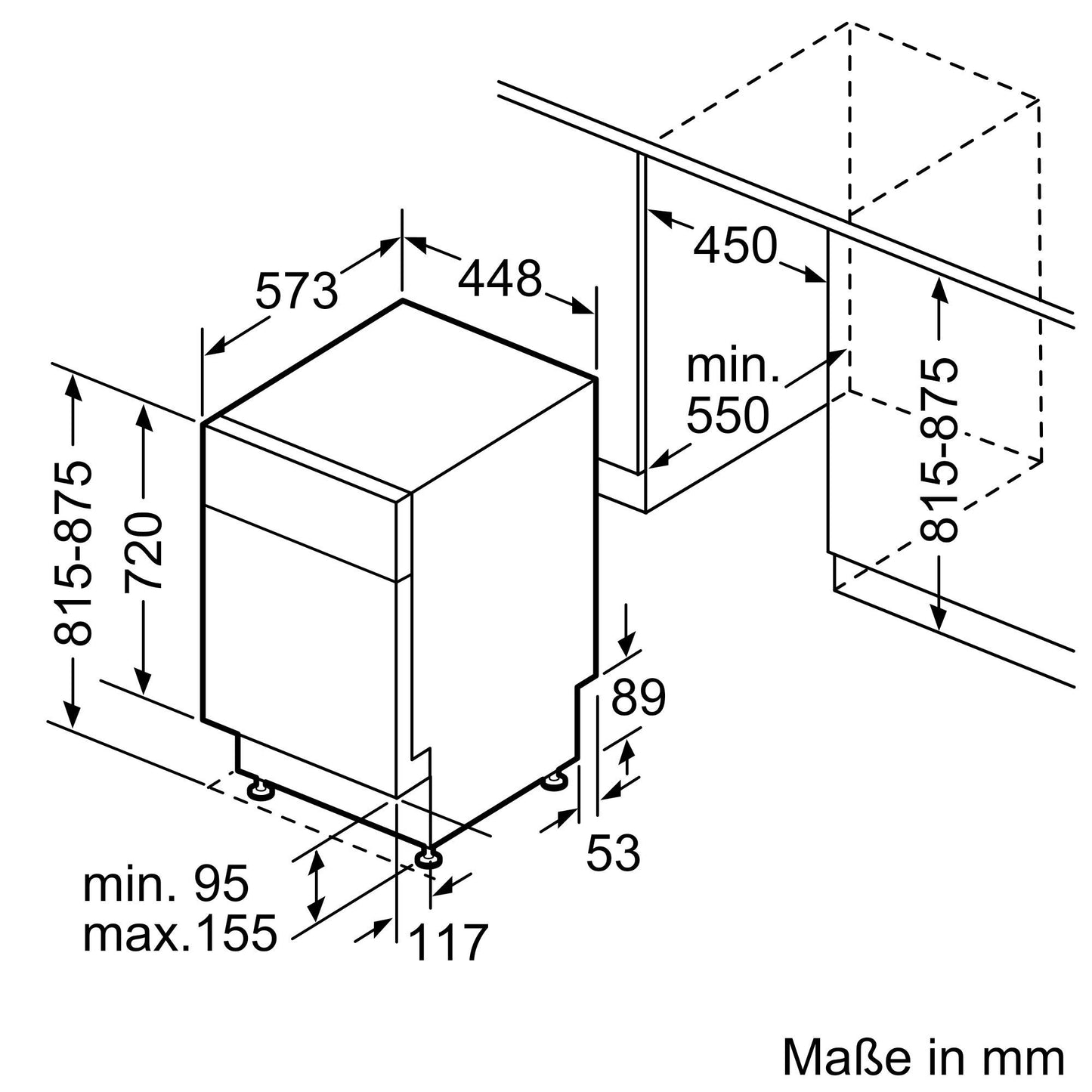 Siemens Unterbau-Geschirrspüler iQ300, 45cm, SR43ES24ME