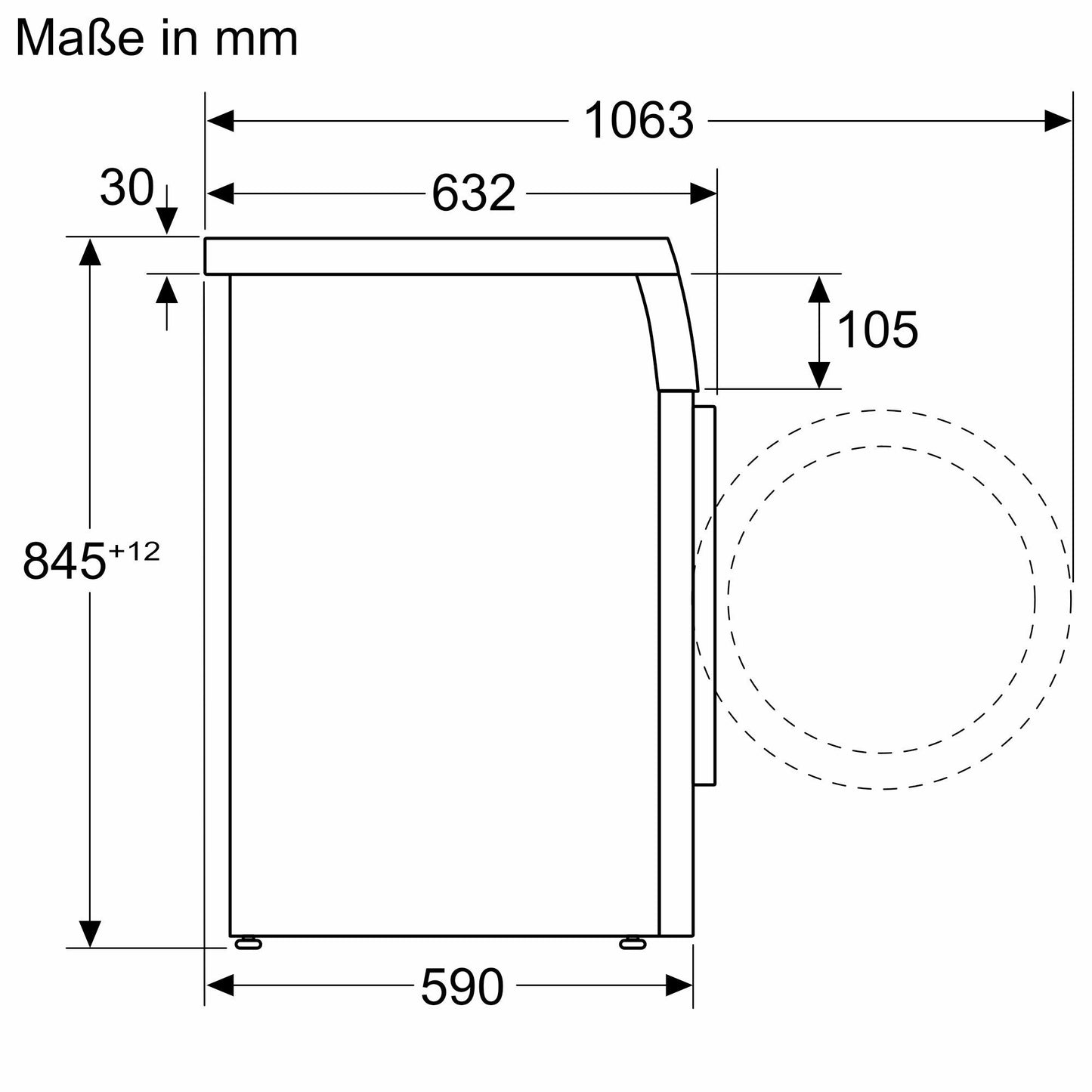 Siemens Waschvollautomat WU14UT91, unterbaufähig, 9kg, 1400U/min