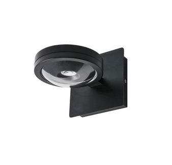 Megatron Solo Punto LED Wandleuchte Dimmbar Schwarz 7W 927