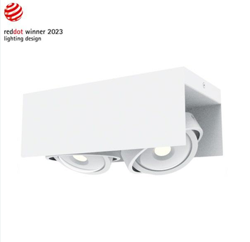 Megatron Cardano LED Deckenaufbauleuchte Dimmbar Weiß 2x7W 927