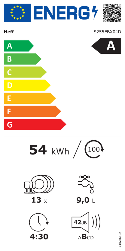 Neff vollintegrierbares Geschirrspüler-Set GXLEA20 (S255EBX04D + Z780BI11)