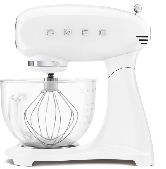 SMEG Küchenmaschine 50er Retro SMF13WHEU weiss mit Glasschüssel