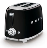SMEG 2-Scheiben-Toaster 50er Retro schwarz, TSF01BLEU