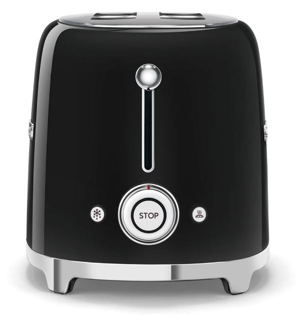 SMEG 2-Scheiben-Toaster 50er Retro schwarz, TSF01BLEU