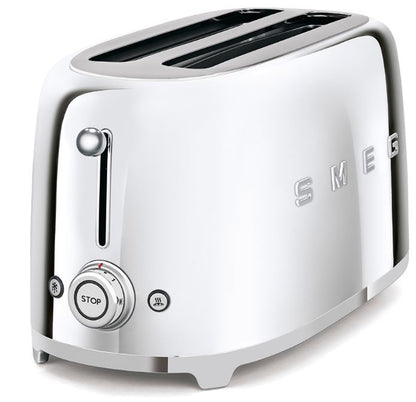 Smeg 4 Scheiben Toaster TSF02SSEU Chrom, Metall 50's Style