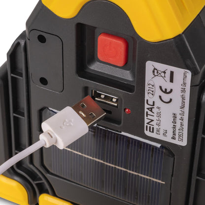 Entrac Solar Notlicht COB mit Powerbank EWL-ELS-SOL-R