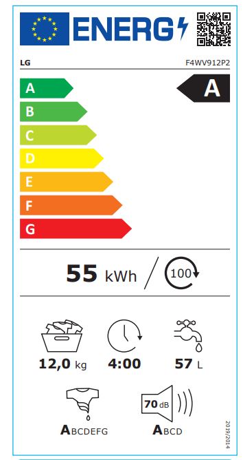 LG Waschmaschine Frontlader, F4WV912P2