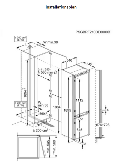 AEG Einbau-Kühl-Gefrier-Kombination SCE819E5TS