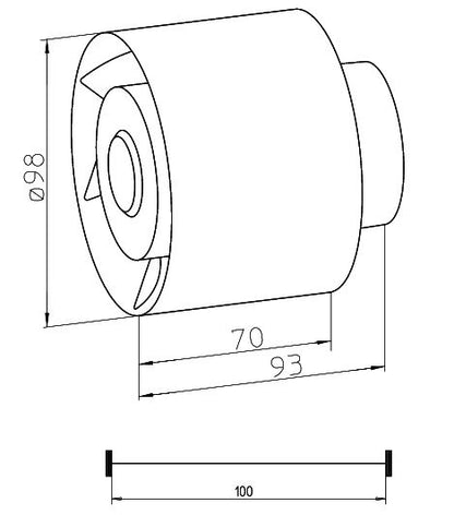 HELIOS REW 90 K Rohreinschub-Ventilator, 00441