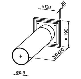 HELIOS WES 150 Wandeinbausatz, 00537