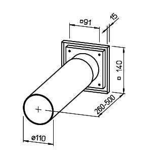 HELIOS WES 90/100 Wandeinbausatz, 00717