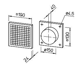 HELIOS G 160 Lüftungsgitter, 00893