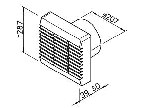 HELIOS HV 200/4R HelioVent Unterputz-Wandventilator, 00957