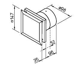 HELIOS M1/100P Minivent DN 100 2-stufig mit Präsenzmelder, 06174