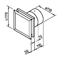 Helios M1/120N/C Minivent 2-stufig mit Nachlauf, 06361