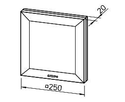 HELIOS ELS-V 60 Ventilatoreinsatz mit Fassade 60m³/h, 08131