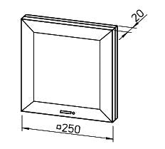 HELIOS ELS-V 100 Ventilatoreinsatz mit Fassade 100m³/h, 08132