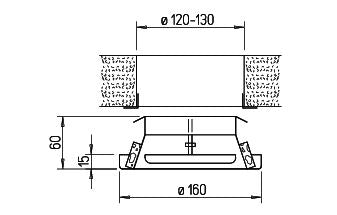 HELIOS MTVA 125 Metall-Tellerventil 120-130mm, 08870