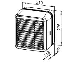 Helios GXEC 150 Fensterventilator mit elektrischem Verschluß, 09367