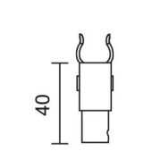 Bruck VIA 12V-Schienensystem Adapter VIA-PNT chrom