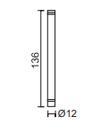 Bruck VIA 12V-Schienensystem Distanzstange 136 chrom