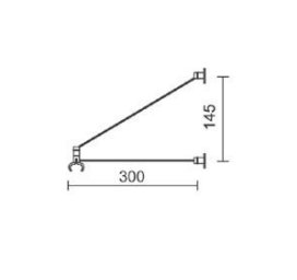 Bruck VIA 12V-Schienensystem Ausleger W 300 VIA chrom