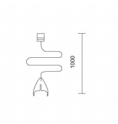 Bruck VIA 12V-Schienensystem Abhängung Clip VIA mattchrom