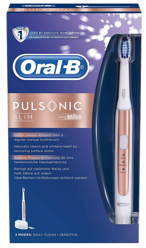 BRAUN Ultraschall-Zahnbürste Oral-B Pulsonic Slim Rose Gold 172062