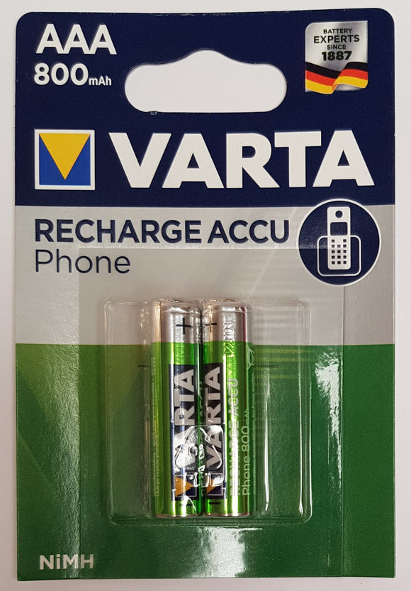 VARTA Micro T398 Phone  Rechargeable ACCU 800 mAh  1,2V AAA READY TO USE