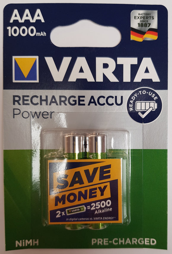 VARTA Micro 5703 Photo  Rechargeable ACCU 1000 mAh  1,2V AAA READY TO USE