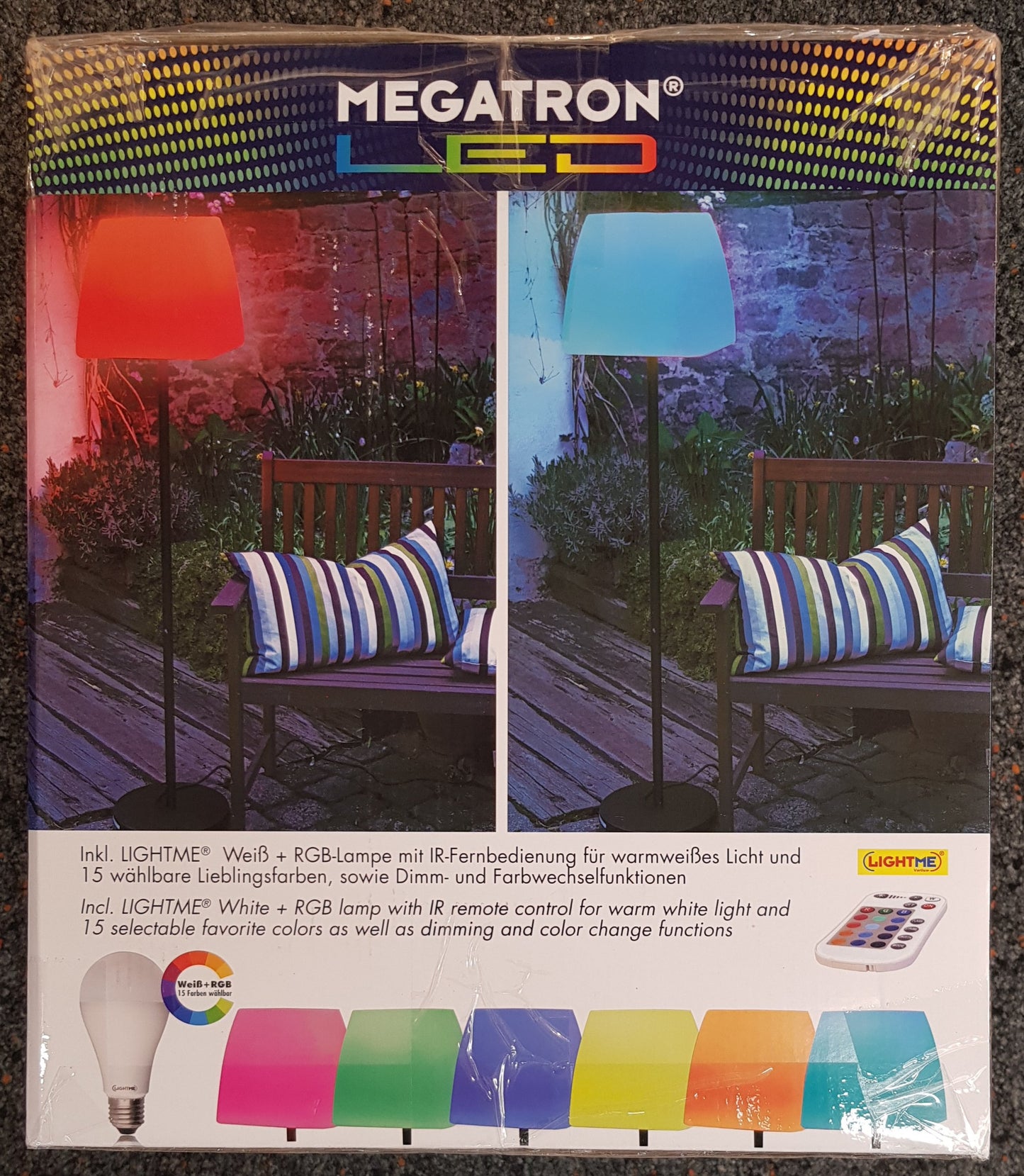 Megatron LED Außen-Stehleuchte DANNA rund IP44, 1x E27