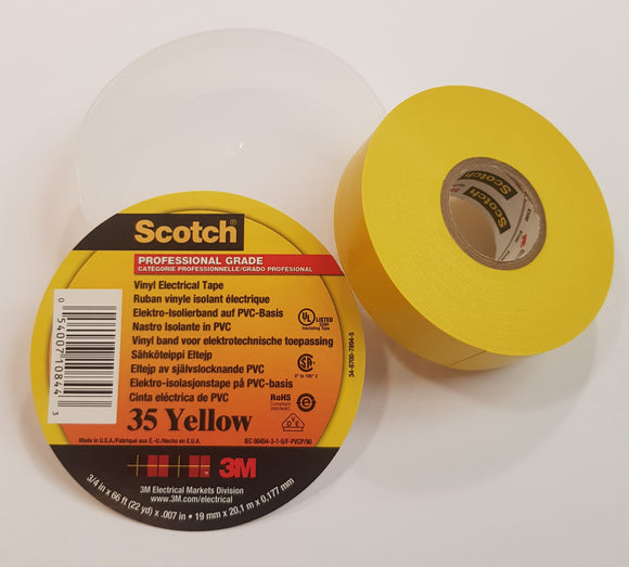 3M Elektroisolierband Scotch 35 19mmx20m, 0,18mm dick PVC selbstklebend