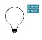 Megaman LED Globelampe 11W, Ersatz ca. 100W, 1521 Lumen, 2800 Kelvin, E27, Opal