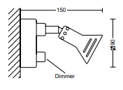 Holtkötter Halogen Wandleuchte weiß