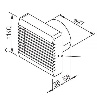 Helios HV100 Kleinraum-Ventilator DN100 Grundmodell IP44, 60001