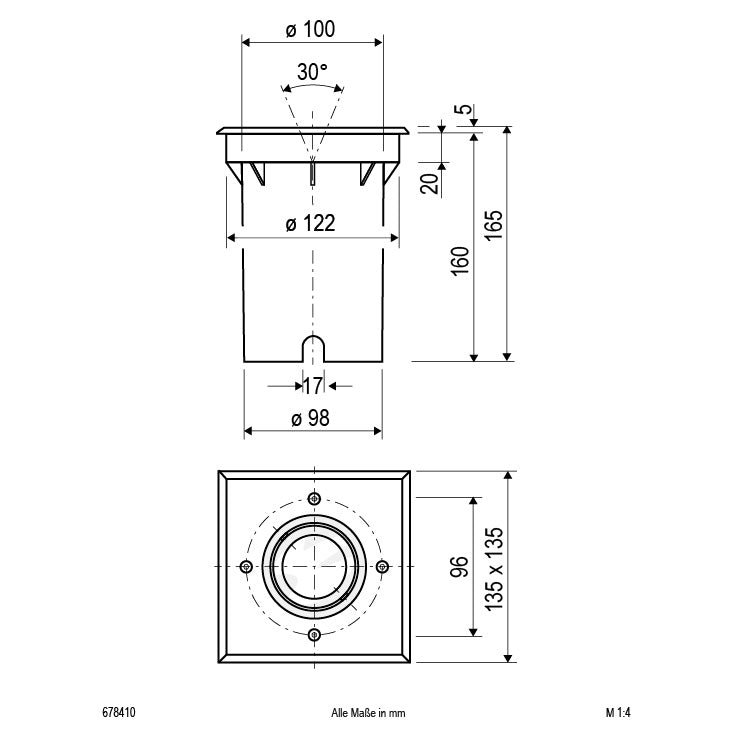 EVN Bodeneinbaustrahler schwenkbar GU10 35W