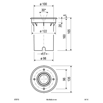 EVN Bodeneinbaustrahler schwenkbar GU10 35W