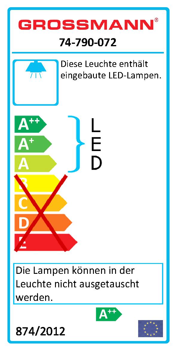 Grossmann LED Wand- und Deckenleuchte BASIC 74-790-072 aluminium gebürstet