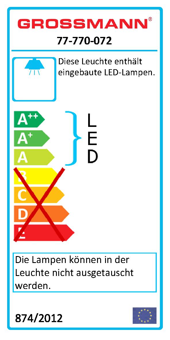 Grossmann LED Deckenleuchte CREO 77-770-072 alu gebürstet- Ausstellungsstück-