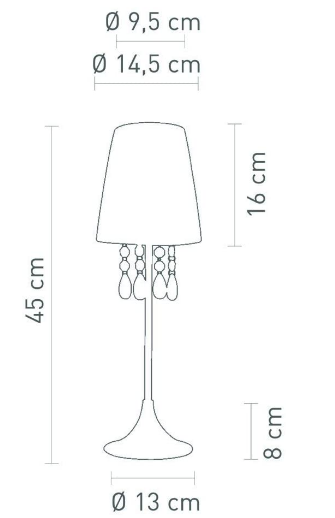 Sompex Tischleuchte Organza Metall 79279 --Ausstellungsstück--