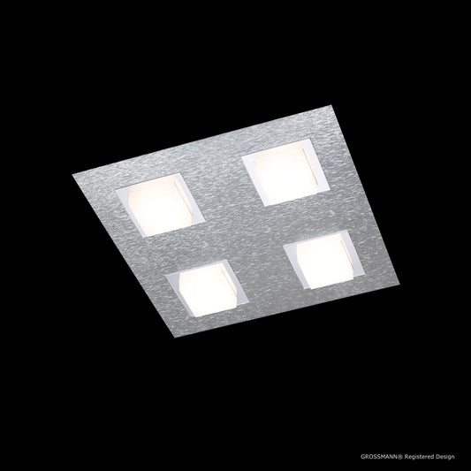 Grossmann LED Wand- und Deckenleuchte BASIC 74-790-072 aluminium gebürstet