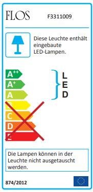 Flos Schreibtischleuchte KELVIN T LED F3311009 --Ausstellungsstück--